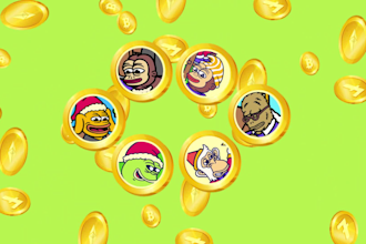 draw crypto meme coin art illustration for your crypto coin, website, project