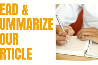 read and summarize any article,book or chapter