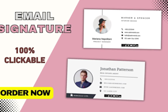 design modern HTML email signature for you