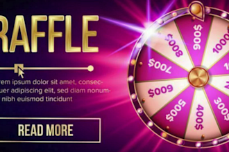 design raffle website design and competition website on wix