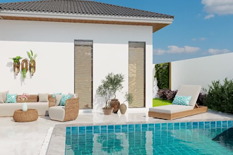 design backyard, balcony, terrace, garden, kitchen, bar, restaurant