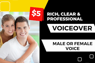 do 1500 words rich, clear and professional japanese voiceover