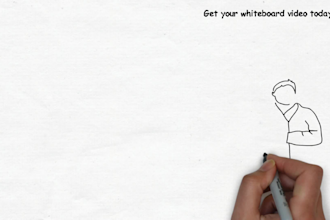 create an awesome whiteboard video animated scribe speed drawn doodle video
