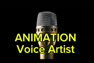 record cartoon, animation and character voice over in a professional way