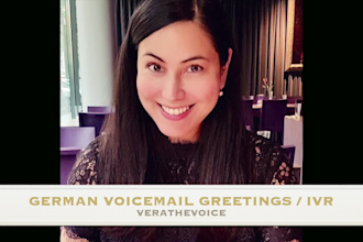 record a german voicemail in a corporate charming voice