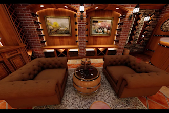 make panoramic architrectural vr360 interior view render