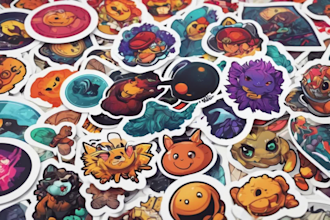 design custom stickers for t shirts and merch