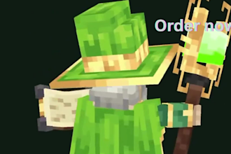 create custom minecraft 3d models textures and animations in blockbench