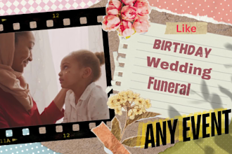make memorial slideshow video funeral, birthday any tribute