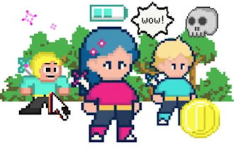 create pixel art characters and objects