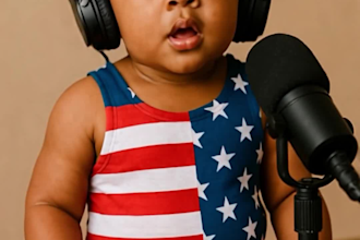create viral baby talking podcast, ai baby podcast video