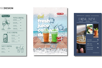 make a design on restaurant food posters or food menu