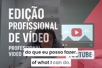 edit your videos in portuguese or english