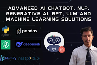 dev ai, nlp, gen ai, gpt, llm, rag, deep, machine learning chatbot solutions