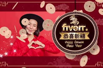 create chinese new year greeting video