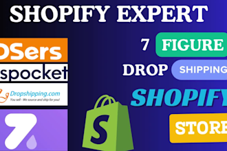 create shopify dropshipping store via dsers zendrop spocket ,cjdropshipping