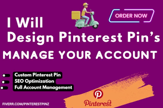 design pinterest pins and manage your account