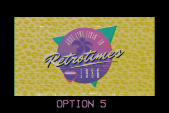 create a retro, vhs style intro from the 90s