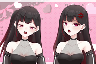 draw and rig live2d vtuber model 2d vr chat avatar vtuber commission for stream
