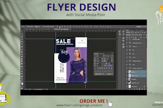 design fashion flyer  leaflet and social media post