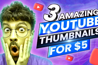 design amazing youtube thumbnail