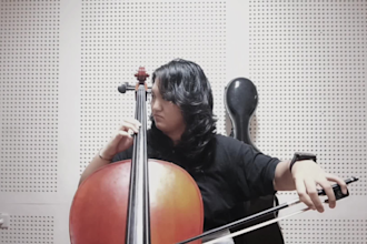give private online cello lessons tailored to your level