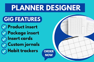 custom product inserts,package inserts, insert cards,journals and habit tracker
