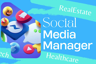 be social media manager for real estate, healthcare, tech businesses