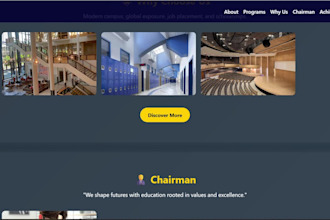 design a university page website