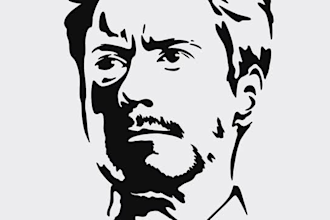 turn your photo to a stencil design style