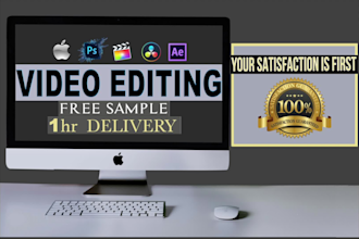 do professional any kind of video editing and color grading