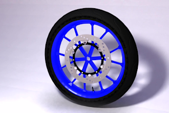 custom motorbike wheel design and modeling using blender