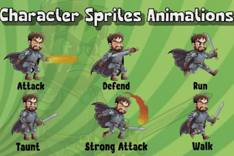 make game character and sprites animations