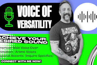 do professional american male voice acting