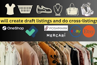 create draft listings on poshmark, ebay, mercari