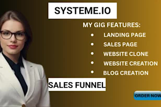 systeme io sales funnel, systeme io, sales funnel, landing page