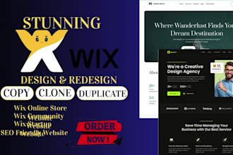 redesign wix website design edit wix online store website new startup website