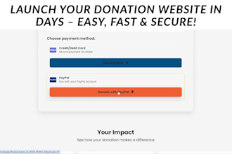 create a donation or crowdfunding website using stripe