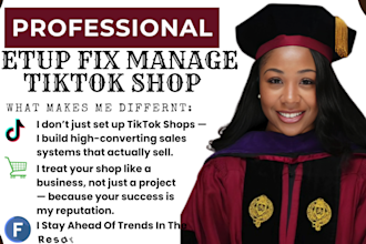 fix tiktok shop setup,tiktok shop dropshipping marketing, integrate with shopify