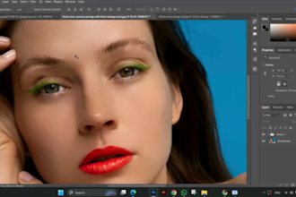 do beauty photo retouching and skin edit in photoshop