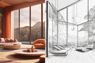 generate architecture, interior using ai image generator midjourney