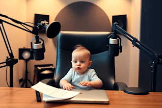 create ai baby podcast video for tiktok, youtube and instagram