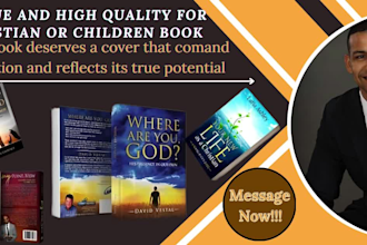 create unique and high quality cover for your christian or children book