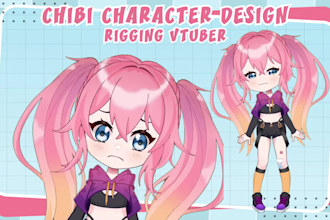 create chibi live2d vtuber model commission rigging for live2d and vtuber
