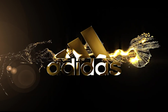 create gold logo intro