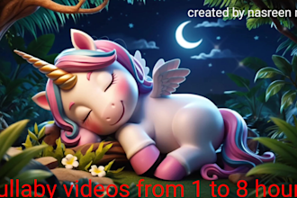 create animated bedtime lullabies and kids 1 to 8 hour videos for your channel