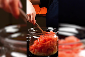 create beautiful food video for instagram or tik tok  in 4k