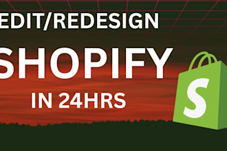 revamp, customize and edit shopify store redesign
