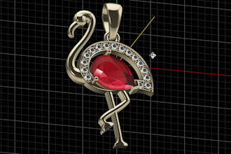 design custom jewelry pendant cad model for 3d printing