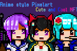 creat pixelart anime style nft collection
